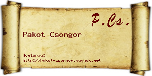 Pakot Csongor névjegykártya